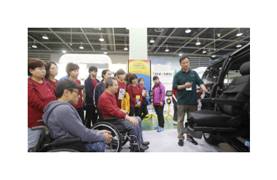 Scenes of lecture at the fair