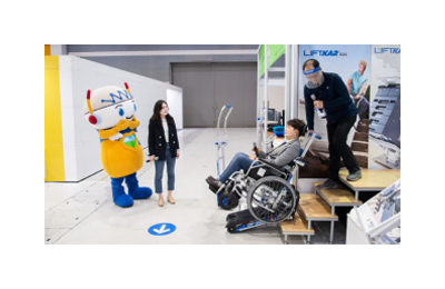Scenes of demonstration of wheelchair occupancy
