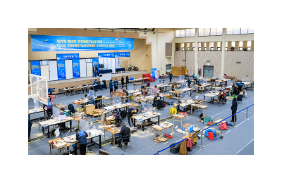 Scenes of regional skills competition hall