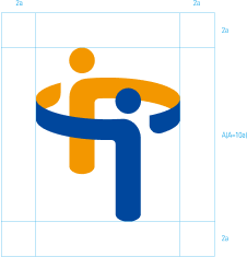한국장애인고용공단 로고 공간규정 대로  만든 로고 예시